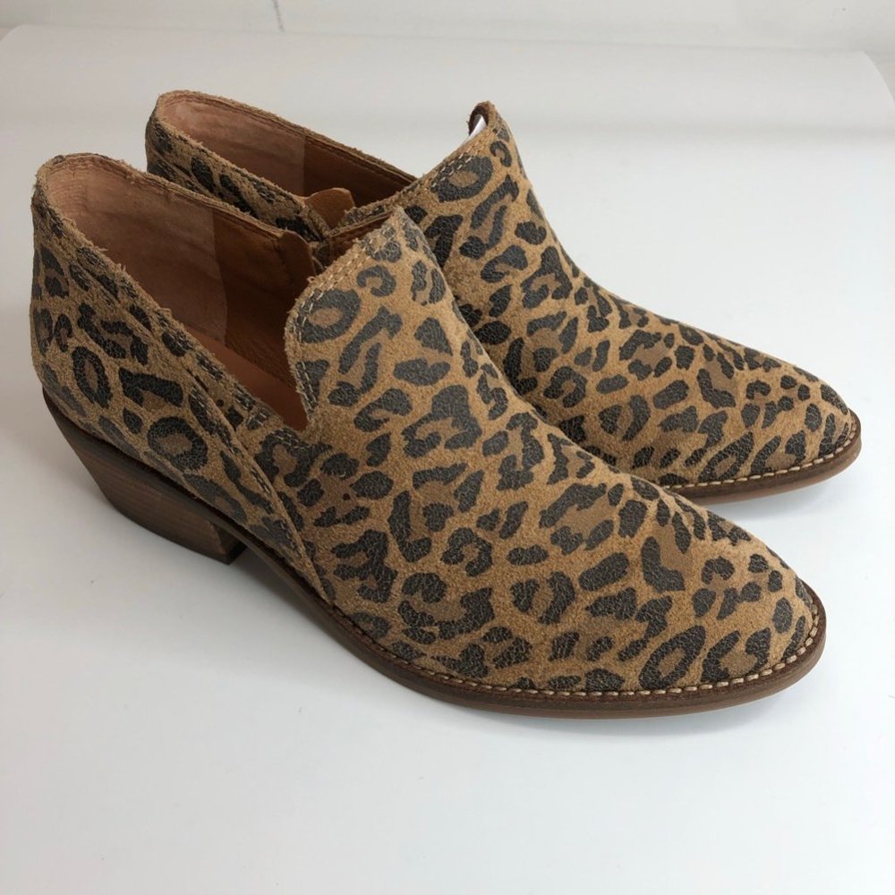 Lucky Brand Womens Feltyn Ankle Boots Booties Brown Leopard 9 M gently used